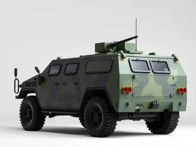 Camo Armed Vehicle model pack Low-poly 3D model