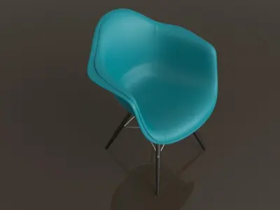 ChairBar teal chair Free 3D model