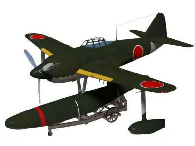 Kawanishi N1K1 kyofu Rex 3D model