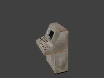 Industrial Computer Low-poly 3D model
