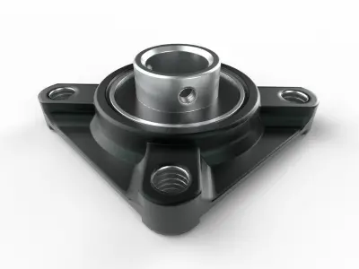 Flange Bearing 01 Low-poly 3D model