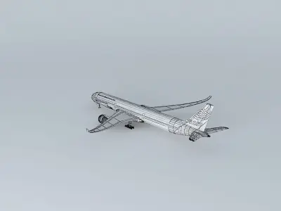 Trans-Continental Express Airbus A350-1000XWB Free 3D model