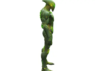 scifi fantasy protonic humanoid 3D model
