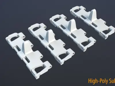 T-55 Tank Tracks 3D model