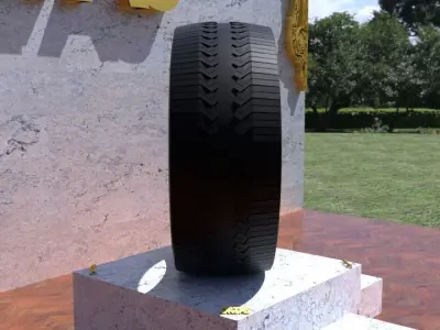 ORTAS TIRE NO 45 GAME READY Low-poly 3D model