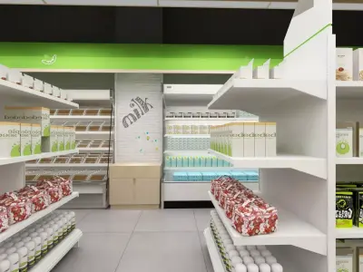 Grocery Store Design 3D model