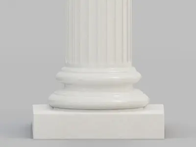 Ionic column Low-poly 3D model