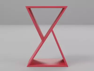 Triangle Pedestal Side Table Free 3D model