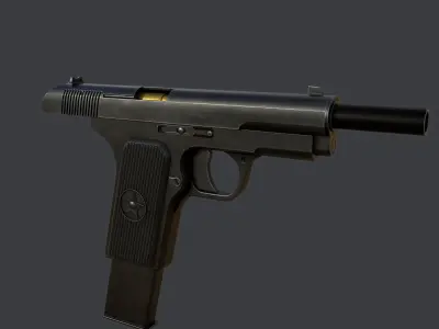 Type 54 pistol pistol realistic PBR process 3D model