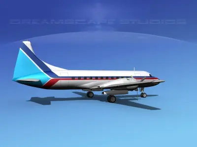 Convair CV-340 Corporate 4 3D model