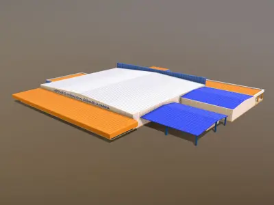 Airport Terminal MUHA Terminal2 Low-poly 3D model