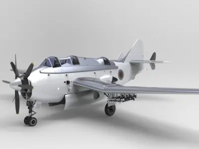 Royal Navy Fairey Gannet AS 3D model