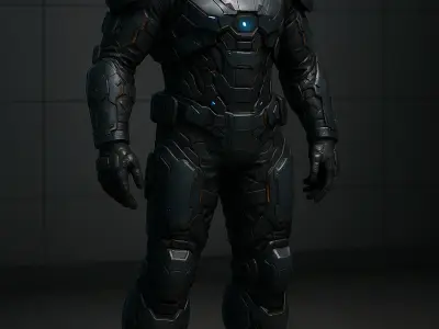 Stylized Astronaut Character HQ Low-poly 3D model