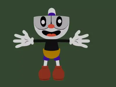 Mr Cup Low-poly 3D model
