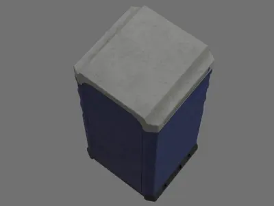 Portable Toilet 2B Low-poly 3D model