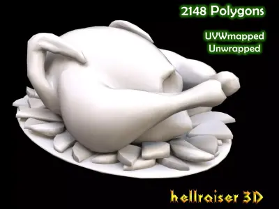 Food Chicken Low-poly 3D model