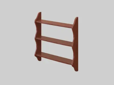 Triple Wavy Shelf 3D model
