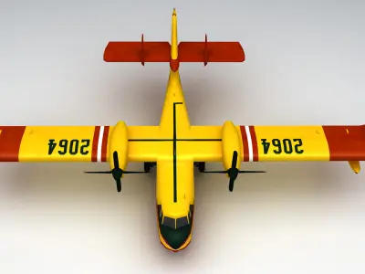 Canadair CL-415 Low-poly 3D model