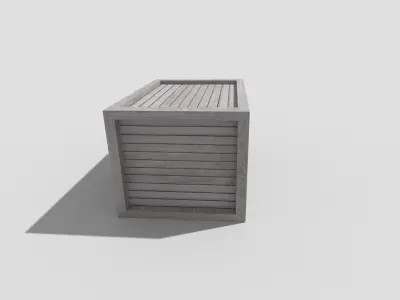 low poly wooden crate Low-poly 3D model buy
