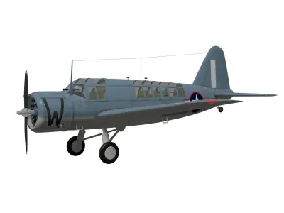 Chance Vought OS2U Kingfisher 3D model
