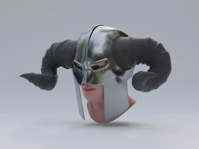 Viking Style Warrior Helmet Low-poly 3D model