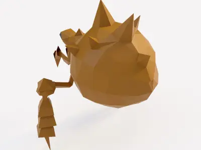 Cartoon Spider 3d model  Low-poly 3D model