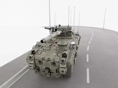 light tank Low-poly 3D model purchase