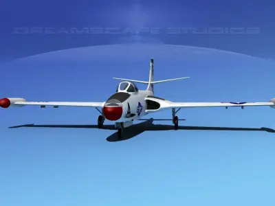 McDonnell F2H2 Banshee V08 3D model