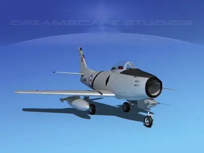 North American F-86 Sabre Jet V14 RAAF 3D model