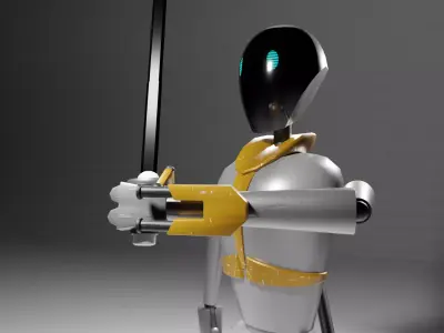 Futuristic Training Bot 3D model