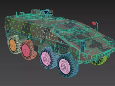 Boxer GTK Carrier Low-poly 3D model