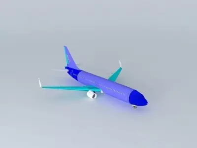 AirAtlanticOcean B737-800 with interior Free 3D model