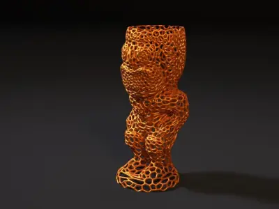 Totem tiki vase 3D print model