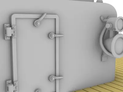 A small superstructure at the bow of Yamato 3D print model