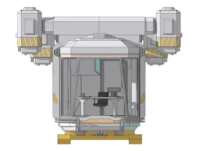 Sci-Fi Personal Aircraft Futuristic Flying Vehicle 002 3D model