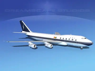 Boeing 747-100 Sabena 3D model