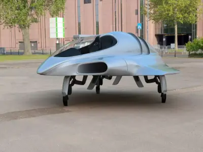 Futuristic Aircraft Transport 3D model