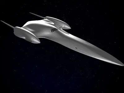 Naboo Queens Royal starship J-type 327 Scale 1 to 10 3D model