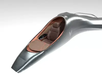 Spaceship sleek futuristic detailed 3D model