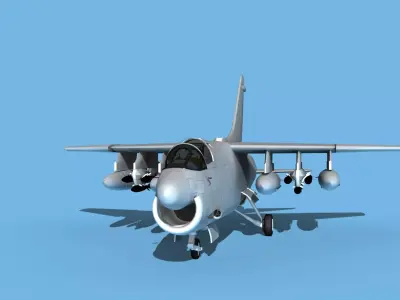 Chance Vought A-7E Corsair II V10 HA ANG 3D model