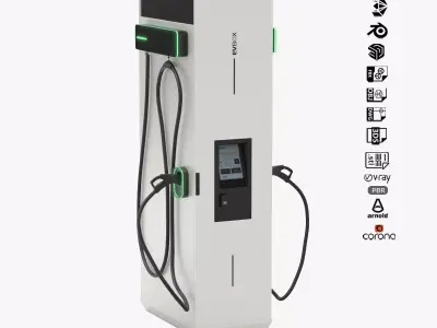 Evbox Troniq High Power Electric Vehicle Charging Station 3D model