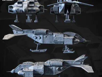 Dropship 15mm 3D Printable 3D print model