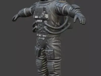 Realistic Astronaut Space Suit 3D model get