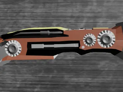 Mech Knife Low-poly 3D model