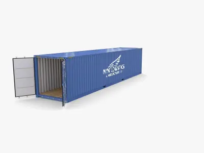 40ft Shipping Container NYK Logistics v1 3D model