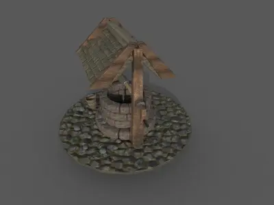 Water Well Low-poly 3D model Low-poly 3D model