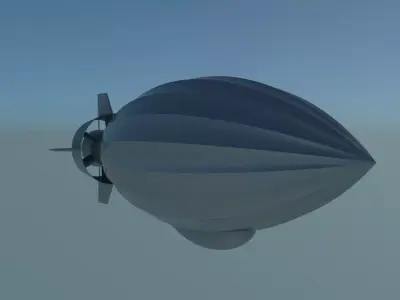 Simple Airship Low-poly 3D model