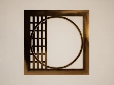 Bronze Wall Decoration 01 Free low-poly 3D model