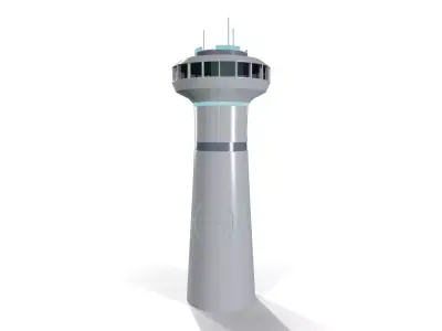 Sci-Fi Watch Tower Platform - PBR Game Ready 3D model