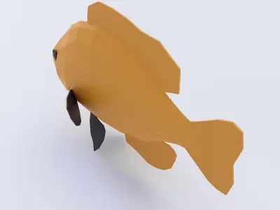 Common bream fish 3d model  Low-poly 3D model